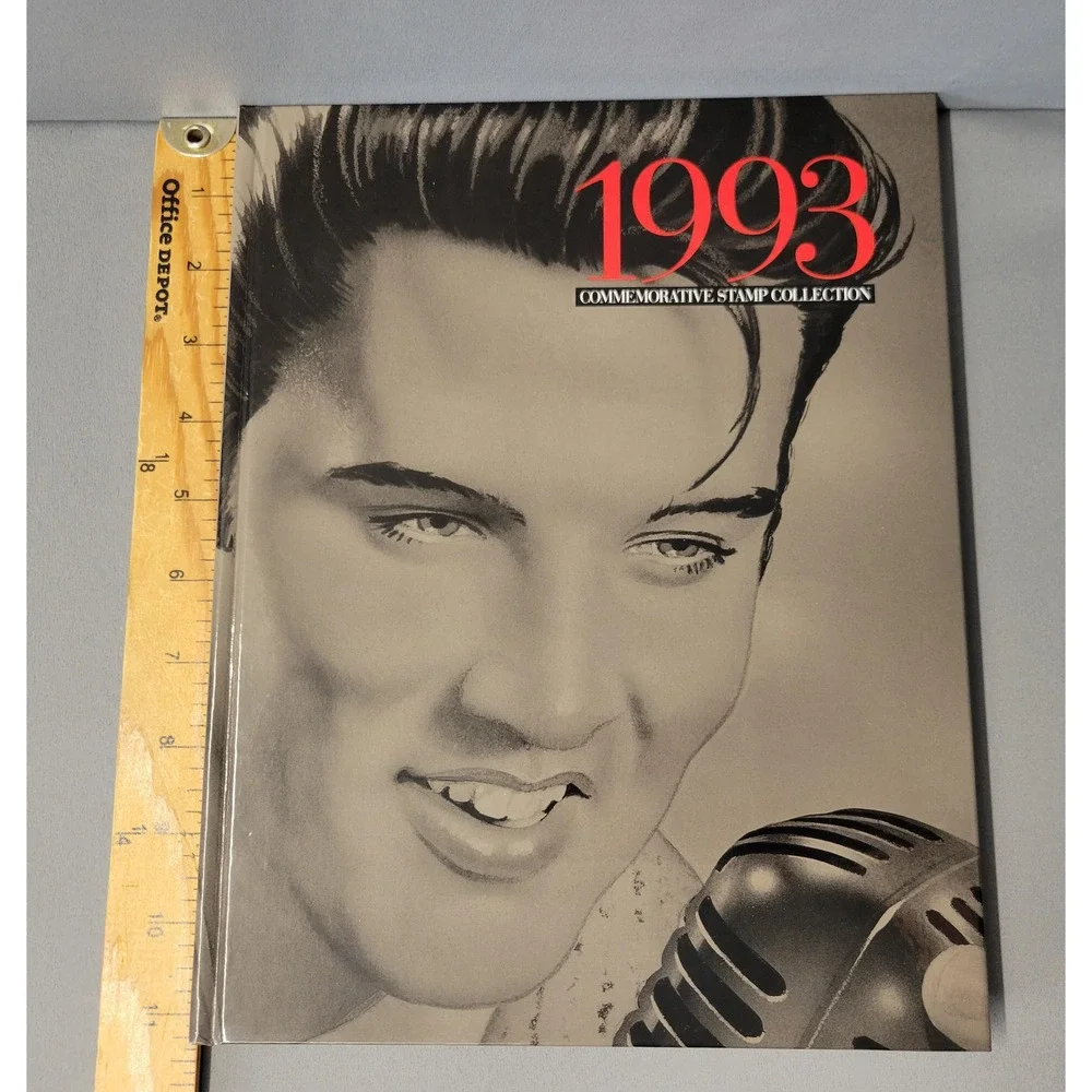 Vintage‎ 1993 USPS Commemorative Stamp Book Collection Hardcover Elvis Presley